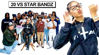 20 GUYS VS 1 RAPPER STAR BANDZ [upl. by Nylirak]