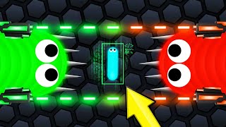 Using 2 HACKED SNAKES To WIN Slitherio [upl. by Kazim]