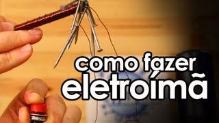 Como fazer um ÍMÃ elétrico o ELETROÍMÃ EXPERIÊNCIA de FÍSICA  eletromagnetismo [upl. by Ahsiuqal54]