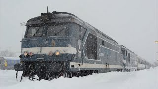 Les Trains Des Neiges Le Défilé Des locomotives Diesels à Briançon  Railways in the French Alps [upl. by Tobin]