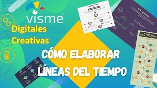 Cómo hacer LÍNEAS DEL TIEMPO creativa digital Visme [upl. by Pliner594]