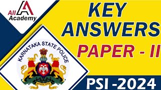 PSI 545 Exam Key Answer  2024  Paper 2  All Answer  Karnataka  Civil  KSRP  Constable [upl. by Ynnattirb542]