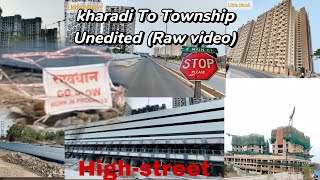 Unedited Raw Video Kharadi to Township Road and All Cluster Vtp pegasus township godrej [upl. by Auhsot]