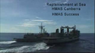 HMAS Canberra  Replenishment at Sea [upl. by Arak]