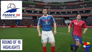 1998 World Cup SIM  Round of 16 Highlights  Part 2 [upl. by Aletsirc]