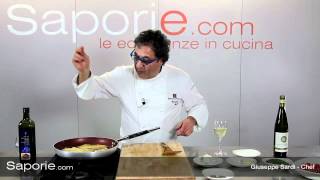 Filetti di pesce persico con Vermentino di Gallura e pomodorini Pachino  Chef Beppe Sardi  Saporie [upl. by Tnerb]