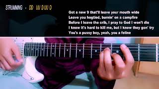 JUICE WRLD FELINE  ft polo G amp trippie Reed  CHORDS LYRCS GUITAR TUTORIAL [upl. by Edras]