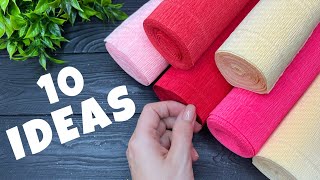 10 IDEAS 💥 Crepe Paper Decoration Ideas Crepe Paper Flowers [upl. by Salene957]