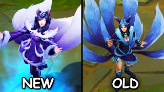 All Ahri Skins NEW and OLD Texture Comparison Rework 2023 League of Legends [upl. by Ixela8]