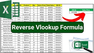 How to Use Reverse Vlookup in Excel 🔥 Reverse Vlookup in Excel  Excel me Reverse Vlookup [upl. by Leraj]