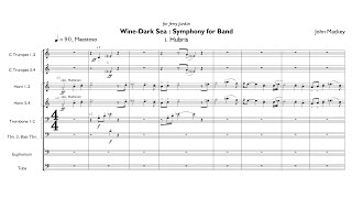 Score John Mackey  WineDark Sea Symphony for Band 2014 [upl. by Anaerol]