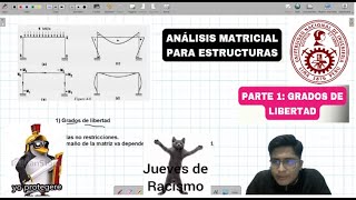 ANALISIS MATRICIAL  PARTE 1 Grados de Libertad ✨👻 [upl. by Aihcrop]