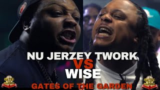 NU JERZEY TWORK vs WISE  GATES of the GARDEN  3 ROUND RAP BATTLE [upl. by Acinorehs]