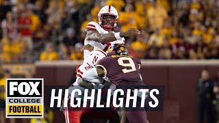 Nebraska Cornhuskers vs Minnesota Golden Gophers Highlights  CFB on FOX [upl. by Knitter]