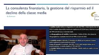 Consulenza finanziaria gestione delle risorse e declino della classe media [upl. by Remos]