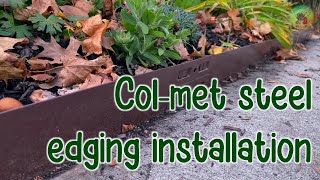 Gardening with Friends DIY COLMET steel landscaping edging installation [upl. by Ynotna826]