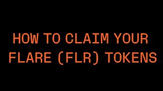 How to claim your Flare FLR tokens [upl. by Hael]