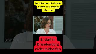 Da schaut Scholz im Sommerinterview dumm  er darf in Brandenburg nicht mithelfen  short satire [upl. by Deina823]