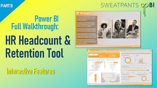 FullLength Power BI Report Build HR Headcount Tool Part 8  Interactive Features [upl. by Jariv]