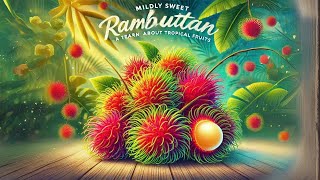 Mildly Sweet Rambutan A Tasty and Learn About Tropical Fruits Cuteni Song For Kids Fruit Paradise [upl. by Hanaj]