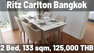 Ritz Carlton Mahanakhon Bangkok 2 Bedroom rent 125000 THB [upl. by Rimas]