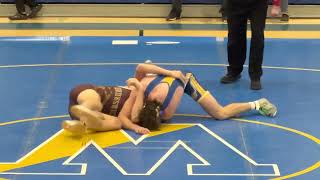 Garrett Jolles getting a pin in the second round Walkersville High School 20221221 [upl. by Alrak]