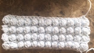 how to crochet the bobble stitch step by step instructions [upl. by Nylehtak]