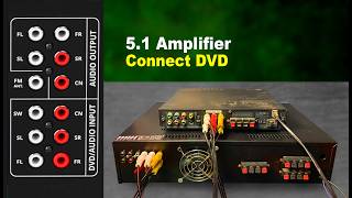 How to connect 51 Amplifier to DVD player  Amplifier to DVD player connection [upl. by Esihcoc246]