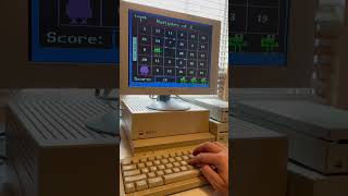 Playing Number Munchers on an Apple II GS retrocomputing retrogaming apple asmr [upl. by Retseh751]