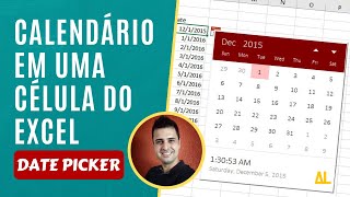 Como inserir datas no Excel através de um mini calendário Date Picker [upl. by Norton]