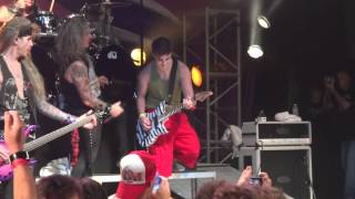 FAN PLAYS STEEL PANTHER ONSTAGE WITH THE BAND [upl. by Ruphina]