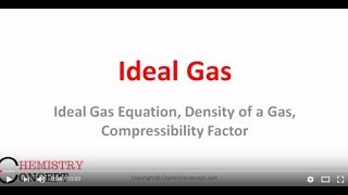 Ideal Gas Compressibility Factor and Deviation of real gas from Ideal Behaviour [upl. by Young862]