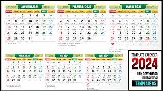 Kalender 2024 Lengkap Dengan Hari Libur Nasional Master [upl. by Hazeghi470]