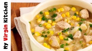 Homemade Chicken Soup with Potato Croutons  MYVIRGINKITCHEN [upl. by Samy345]