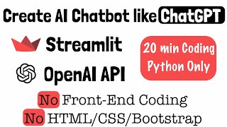 Build Multi Personality Chatbot in 20min with Streamlit OpenAI API [upl. by Merc]