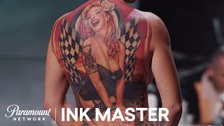 Chris Blinstons Master Canvas Pinup Tattoo  Master vs Apprentice Season 6 [upl. by Greggs]