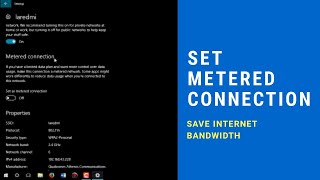 How To set metered connection Windows 10 turn on turn off [upl. by Aicetal]