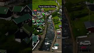 Just another village in the FaroeIslands djimavicair2 drone nordictravel faroe [upl. by Arytas]