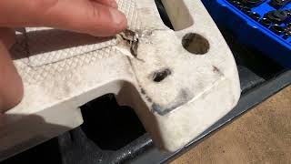 how to fix broken boat swim platform Ladder with an aftermarket one [upl. by Adao320]