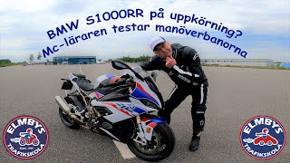 BMW S1000RR på uppkörning Mcläraren testar manöverbanorna 4KUHD [upl. by Elisabet580]