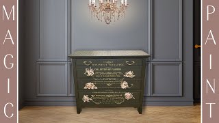 Nero in Stile Shabby Chic su questo vecchio mobile Chalk Paint fai da te® DIY Elisa amp Magic Paint [upl. by Eenafit992]