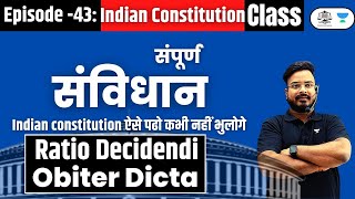 Ratio Decidendi amp Obiter Dicta  Article 124 To 147 Of Indian Constitution  Union Judiciary [upl. by Ellehcsar]