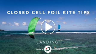 Ozone Closed Cell Foil Kite  LANDING [upl. by Oaoj877]