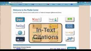 EasyBib In Text Citations Tutorial [upl. by Assi]