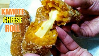 KAMOTE CHEESE ROLL  SWEET POTATO CHEESY ROLL  💓  Kamote with Cheese filling [upl. by Celie]