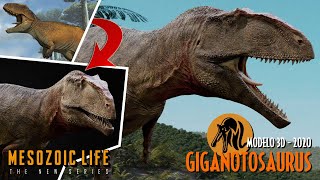 ¡GIGANOTOSAURUS ENEAS  Modelo 3D  Mesozoic Life The New Series [upl. by Renate]