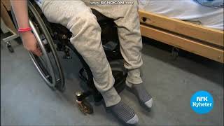 Paraplegic girl leg spasms [upl. by Namharludba]