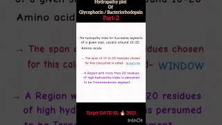 GLYCOPHORIN amp BACTERIORHODOPSIN Hydropathy plot part2 🔥 Cell membrane  Target GATEXL 2025🔥 [upl. by Suiremed]