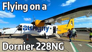 ⁴ᴷ⁶⁰ TRIP REPORT  Flying on Aurignys Dornier D228NG from Southampton to Alderney [upl. by Sillad]