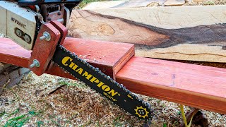 This HOMEMADE Chainsaw Sawmill is a GAME CHANGER [upl. by Kroll]